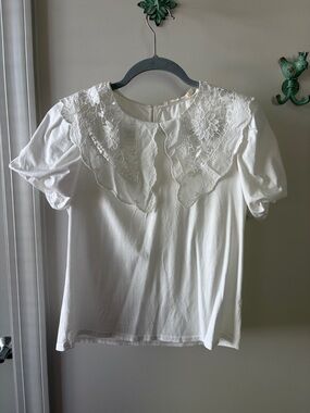 Ellison White Lace Blouse Top